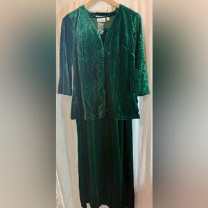 Joan Rivers Emerald Velvet Top